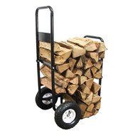 Sunnydaze Firewood Log Cart, Log Cart &amp; Cover COMBO N5