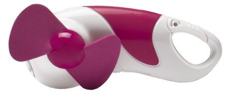 Carabiner Fan with light - Raspberry