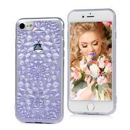 iPhone 7 Case (4.7 inch) - Shockproof Soft TPU Rubber Skin Gel Bumper Case Laser Carving Sunflower Transparent... N16