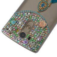 LG K7 Case,LG Tribute 5 Case,Yaheeda 3D Pearls Sparkle Plume Feather Chain Fashion Bling PC Hard Case for LG K7... N9