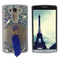 LG K7 Case,LG Tribute 5 Case,Yaheeda 3D Pearls Sparkle Plume Feather Chain Fashion Bling PC Hard Case for LG K7... N10