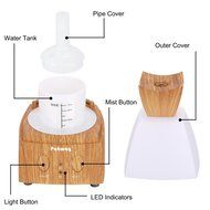 Pakway Smart Aromatherapy Essential Oil Diffuser-Portable Ultrasonic Cool Mist Aroma Humidifier with Waterless... N11