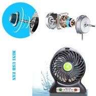 INVESCH Portable Lithium Battery Fan 4-inch Vanes 3 Speeds Rechargeable Desktop Fan (Black) N12