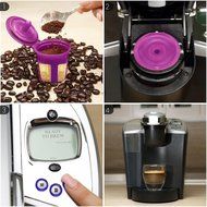 Umiwe Reusable K Cup Coffee Filter for Keurig 2.0 Brewer with Charcoal Water Filters and Coffee Scoop, Set of 9 N3