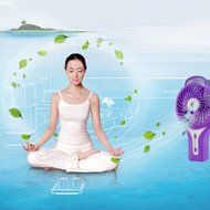 Dealpeak USB Rechargeable Handheld Mini Fan with Cooling Mist as Personal Cooling Humidifier for Home Office and... N11