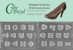 Cybrtrayd BUN-L054L055 2-Piece Greek Letters Chocolate Molds