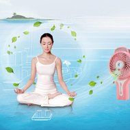 Dealpeak USB Rechargeable Handheld Mini Fan with Cooling Mist as Personal Cooling Humidifier for Home Office and... N21