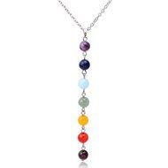 7 Chakra Gemstone Beads Delicate Necklace Yoga Reiki Healing Balance Jewelry N2