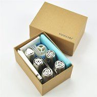 TANGCHU Russian Piping Tips 29PCS/SET Stainless Steel Large Size Icing Syringe Set DIY Coupler Nozzle 5 Pastry... N5