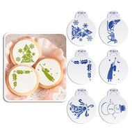 ART Kitchenware 6pcs/set Christmas Decorative Stencil Set for Cookies (Sleigh,Snowman,Holly Leave,Bell ) Fondant...