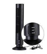 Alytimes Mini USB Tower Fan No Leaf Bladeless Air Conditioner Cool Cooling Home Desk Fan (Black) N4