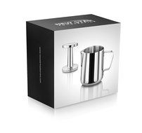 New Star Foodservice 28829 Commercial Grade Stainless Steel 18/8 12 oz Frothing Pitcher and Die Cast Aluminum... N2