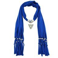 AutumnFall Women Girl Pendant Scarf With Tassel Rhinestone Necklace Scarves (U) N43