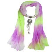 AutumnFall Women Girl Pendant Scarf With Tassel Rhinestone Necklace Scarves (U) N48