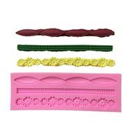 Yunko Long Lace Silicone Chocolate Fondant Candy Mold DIY Cake Decorating