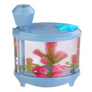 VANKER Portable Fish Tank USB LED Light Humidifier Air Purifier Atomizer Aroma Mist Maker(White) N7