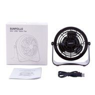 SUNPOLLO Desktop USB Fan, Mini Table Fan for Home and Office (USB Powered, Large Airflow, Personal Cooling, Quiet... N4