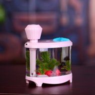 VANKER Portable Fish Tank USB LED Light Humidifier Air Purifier Atomizer Aroma Mist Maker(White) N9