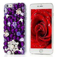 Iphone 7 Plus 5.5inch Bling Rose Gems Smartphone Cover,Yaheeda Rose Fur Ball Design 3D Handmade Rhinetstone Phone... N10