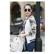 KAKA(TM) Girl Women Spring Autumn Coat Long Sleeve Casual Blouses Phoenix Pattern Black XL N7