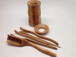 Gong Fu Tea Tools Bamboo Medium Size Tools 6 PCS M001 N2