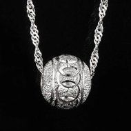 New Silver Plated Good Luck Wish Beads Pendant Chain Necklace Women Jewelry Gift N7