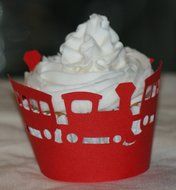 All About Details Red Trains Cupcake Wrappers, Set of 12
