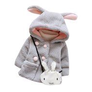 Baby Girl Clothes,Laimeng Baby Infant Girls Fur Winter Warm Hooded Coat Cloak Jacket Thick Warm Clothes (6, Pink)