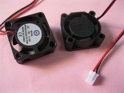 2 pcs Brushless DC Cooling Fan 12V 2510S 5 Blades 2 wire 25x25x10mm Sleeve-bearing Skywalking