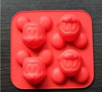 Luxbon 4 Mickey Mouse Figure Candy/Ice/Cake/Chocolate/Sugar Craft Fondant Mold/Tray Silicone Decorating Tools...