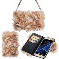 Samsung Galaxy S6 Edge Case,Yaheeda [Card Slot] Magnetic Hybrid Flip Wallet Women Handbag with Shoulder Chain... N5