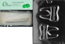 Cybrtrayd J042 Sweet Tooth Chocolate Candy Mold with Exclusive Cybrtrayd Copyrighted Chocolate Molding Instructions