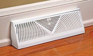 ABBBWH15 Baseboard Register with Sunburst Design 15Inch(Duct Opening N3