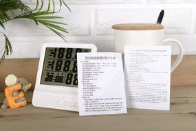 Humidity Meters,White Indoor Hygrometer Thermometer for Baby Room Temperature Humidity Moisture Monitor N19