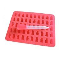 Sher 50 Cavity Silicone Bear Shape Baking Ice Cube Tray Candy Chocolate Molds Making Gummy , green