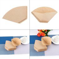 Unbleached Coffee Filter Papers Cones Cups Brewer Espresso Strainer, Pack of 100