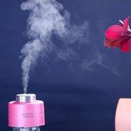 Coromose New Mini USB Charging Bottle Caps Humidifier Steam Mist Diffuser (Hot Pink)