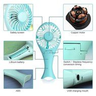 BearsFire&reg; Mermaid Fan Portable Battery Fan USB Mini Foldable Personal Cooling Fans with Umbrella Hanging and... N9