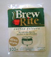 Disc Coffee Filter 3 " &amp; 3" Percolator 600 ct. Brew Rite