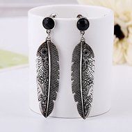 New Fashion Women's Bohemian Vintage Feather Dangle Drop Leaves Hanging Earrings N3