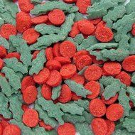 Natural Color Christmas confetti sprinkles cake decorations cupcake toppers N10