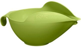 Amco Pourfect Original Spill-Proof 4-Cup Mixing/Measuring/Prep Bowl, Green Apple