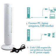 Tangc Portable Mini USB Tower Fan No Leaf Bladeless Air Conditioner Cool Cooling Desk (Black) N9