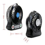 TechIntheBox LED display Portable Fan 4-inch 3 Speeds Mini USB Rechargeable Fan with LED Light Powered By Electric-powered... N18