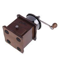 Mini Manual Coffee Mill Wood Stand Bowl Antique Hand Coffee Grinder