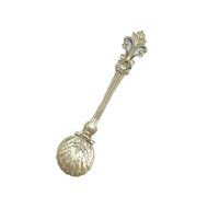 Retro Creative Coffee Scoops Stirring Spoon Sugar Spoon Tea Spoon with Fruit Fork Set of 6 (Silver) N2