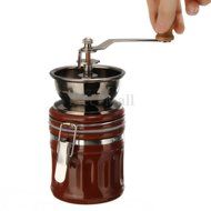 Vintage Ceramic Manual Coffee Beans Mill Nut Spice Hand Grinder Stainless Steel