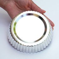 Tart Pan by Vanika, Pack of 4, Heavy Duty Tinned Steel Quiche Pans, Excellent Heat Conduction for Uniform Baking...