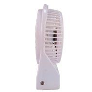 3 Speed Portable Mini USB Rechargeable Desktop Fan wih LED Light (4 inch fan size) (White) N5