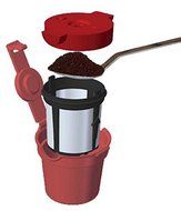 EZ-Way, K-cup Alternative Reusable/Refillable K-cups - 107A, Red N2